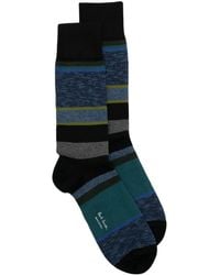 Paul Smith - Stripe-pattern Cotton-blend Socks - Lyst