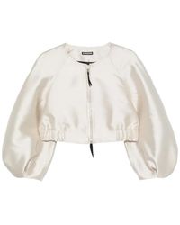 Susanne Bommer - Cropped Balloon-Sleeve Jacket - Lyst