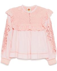 FARM Rio - Blusa Rose Honeycomb - Lyst