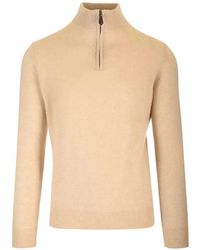 Al Duca d'Aosta - Zip-Fastening High-Neck Sweater - Lyst