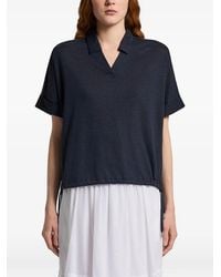 Peserico - V-Neck Drawstring Top - Lyst