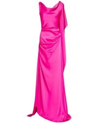 Rhea Costa - Cora Draped Gown Maxi Dress - Lyst