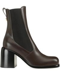 Sergio Rossi - 80Mm Avenue Chelsea Leather Boots - Lyst