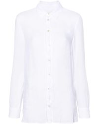 120% Lino - Classic-collar Linen Shirt - Lyst