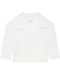 Courreges - ニット クロップド ポロシャツ - Lyst