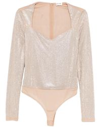 Blugirl Blumarine - Crystal-Embellishment Bodysuit - Lyst
