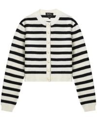A.P.C. - Manon Striped Cardigan - Lyst