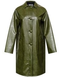 MM6 by Maison Margiela - Buttoned Single-Breasted Coat - Lyst