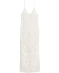 Blumarine - Butterfly-Motif V-Neck Maxi Dress - Lyst