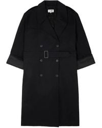 MM6 by Maison Margiela - Cotton Twill Trench Coat - Lyst