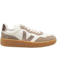 Veja - V-90 Leather Pure Bronze Natural Sneakers - Lyst