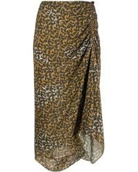 Isabel Marant - Azaria Floral-Print Draped Skirt - Lyst