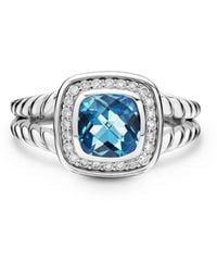 David Yurman - Petite Albion トパーズ&ダイヤモンド リング 7mm スターリングシルバー - Lyst