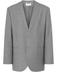 Moschino - Single-Breasted Collarless Blazer - Lyst