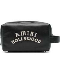 Amiri - Kulturbeutel mit Logo-Applikation - Lyst