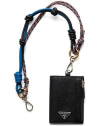 Prada - Logo Leather Card Holder - Lyst