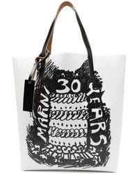 Marni - Logo-Print Tote Bag - Lyst