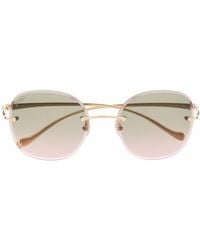 Cartier - Round Frame Sunglasses - Lyst