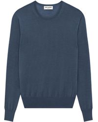 Saint Laurent - Long-sleeve Fine-knit Jumper - Lyst