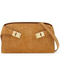 Ferragamo - Borsa Tote Hug Mini Con Effetto Coccodrillo - Lyst