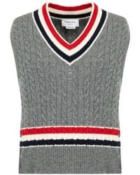 Thom Browne - Pullunder Mit Zopfmuster - Lyst