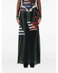 OTTOLINGER - Graphic-Print Mesh Maxi Skirt - Lyst