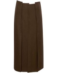 Proenza Schouler - High Waist Twill Midi-Rok - Lyst