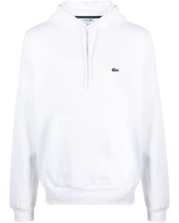 Lacoste - Logo-Patch Drawstring Hoodie - Lyst