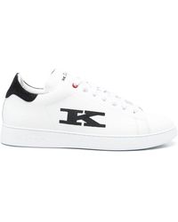 Kiton - Low Sneakers With Embroidered Logo - Lyst