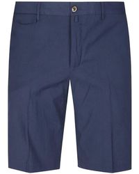 PT Torino - Button-Fastening Pleated Cotton Shorts - Lyst