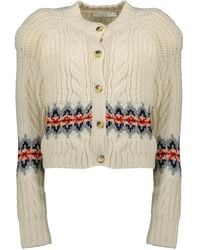 IRO - Cardigan En Maille Torsadée À Boutonnière - Lyst