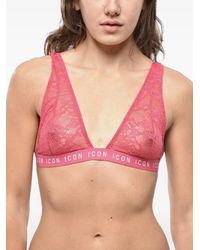 DSquared² - Icon Lace Triangle Bra - Lyst