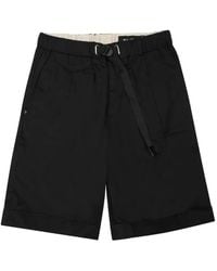 White Sand - Belted Turn-Up-Hem Shorts - Lyst