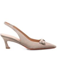 Santoni - Adri Slingback-Pumps Mit Schleife - Lyst