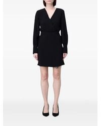 ARMANI EXCHANGE - Wrap-Style Long-Sleeve Mini Dress - Lyst