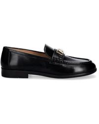 ARMANI EXCHANGE - Logo-Plaque Loafers - Lyst
