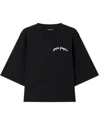 Palm Angels - Mini Curved Logo Boxy Tee - Lyst