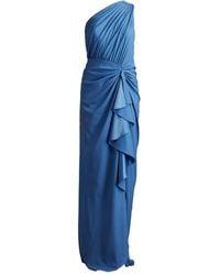 Tadashi Shoji - One-Shoulder Shirred Ruffle Gown - Lyst