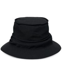 Yohji Yamamoto - Draped-Embellishment Bucket Hat - Lyst