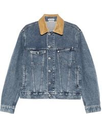 JW Anderson - Corduroy-Collar Denim Jacket - Lyst