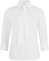 Elisabetta Franchi - Cotton Shirt With Sashes - Lyst