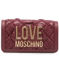 Love Moschino - Quilted Logo-Plaque Crossbody Bag - Lyst
