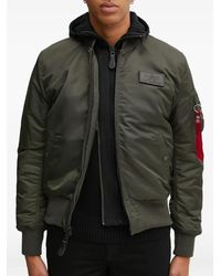 Alpha Industries - Hooded Bomber Jacket - Lyst