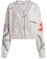 Alberta Ferretti - Floral Embroidered Cardigan - Lyst