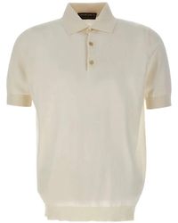 FILIPPO DE LAURENTIIS - Short-Sleeve Buttoned Polo Shirt - Lyst