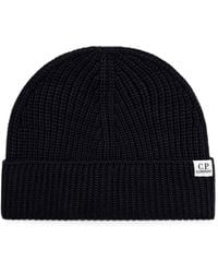 C.P. Company - Extrafine Merino Wool Fisherman Beanie Hat - Lyst