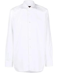 Barba Napoli - Cutaway-Collar Cotton Shirt - Lyst