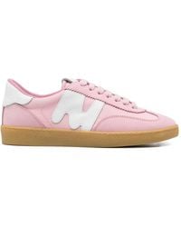 MSGM - Calf Leather Logo Sneakers - Lyst