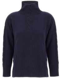Kangra - Cable-Knit High-Neck Sweater - Lyst