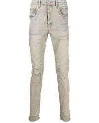Purple Brand - Distressed Light-Wash Jeans - Lyst